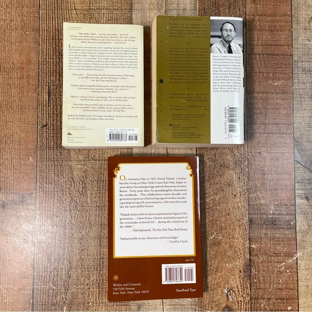 Biography History Book Bundle Barack Obama MLK Jr. David Toback Memoir Nonfic